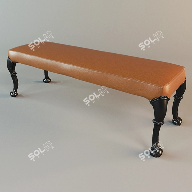 Chelini Banquette 341L: Provence Style Wood Bench 3D model image 1
