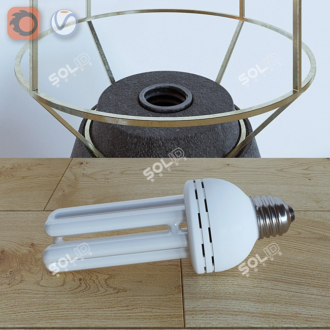 Efficient Illumination: Energy-Saving Lamp 3D model image 2