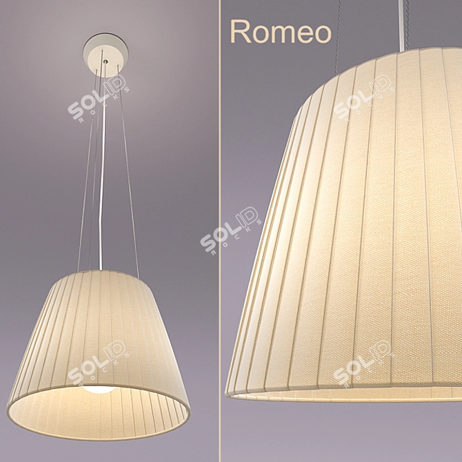 Elegant Romeo Hanging Lamp 3D model image 1