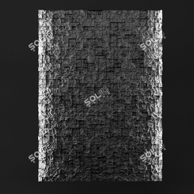 Customizable Stone Wall: Max Model & Textures 3D model image 1