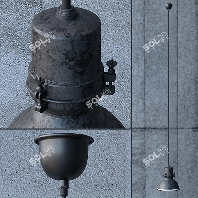 Compact Hanging Lamp Joseph 3D model image 2