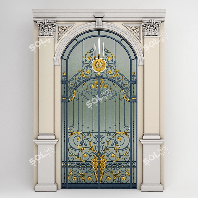 Majestic Chakri Iron Entrance Set 3D model image 1