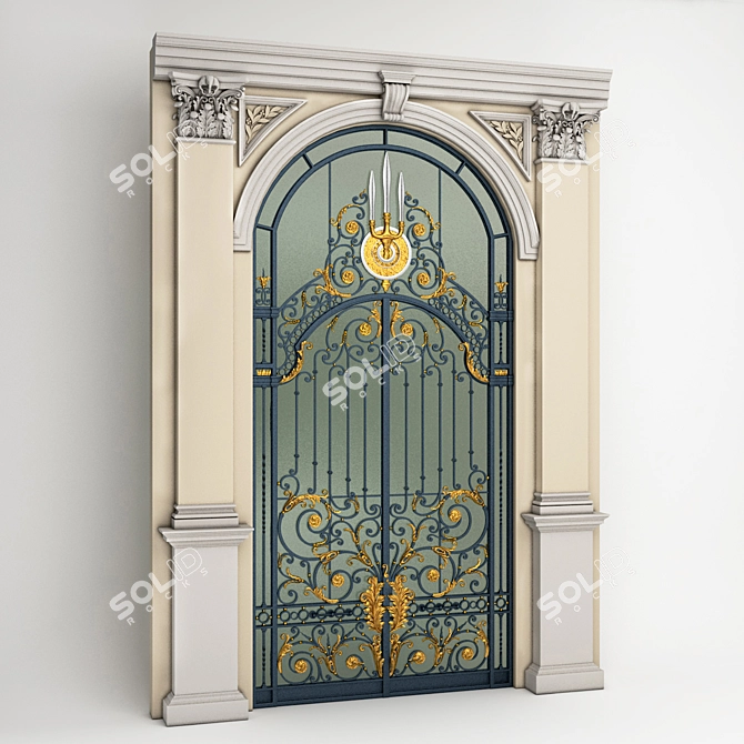 Majestic Chakri Iron Entrance Set 3D model image 3