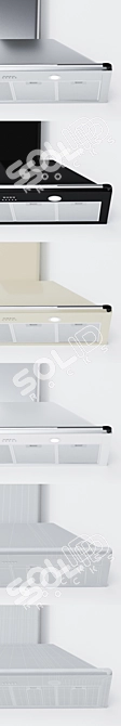 Stylish Smeg KTR90 Range Hood 3D model image 3