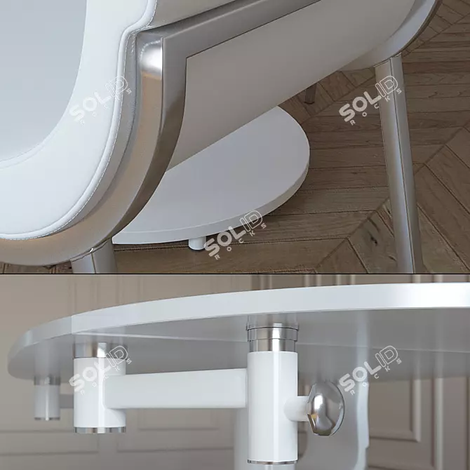 Multi-functional Extendable Dining Table EXTRA + SHEILA Chair 3D model image 3