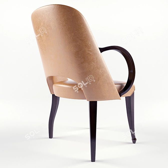 Deco Leather Art Armchair HW100 3D model image 3