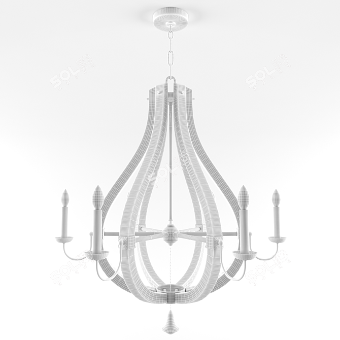 Elegant 22" Chandelier: Middlefield Collection 3D model image 2