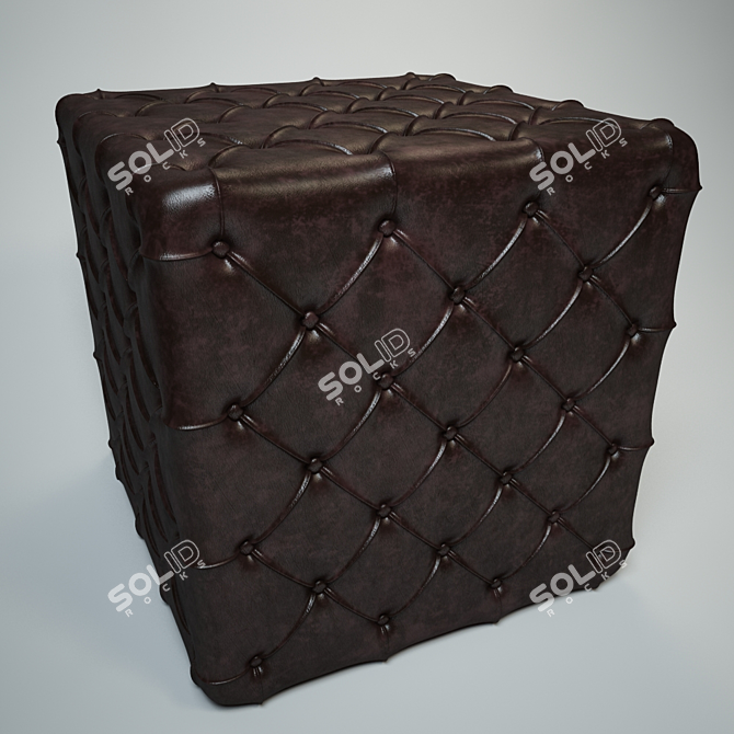 Cozy Cube Ottoman 3D model image 1