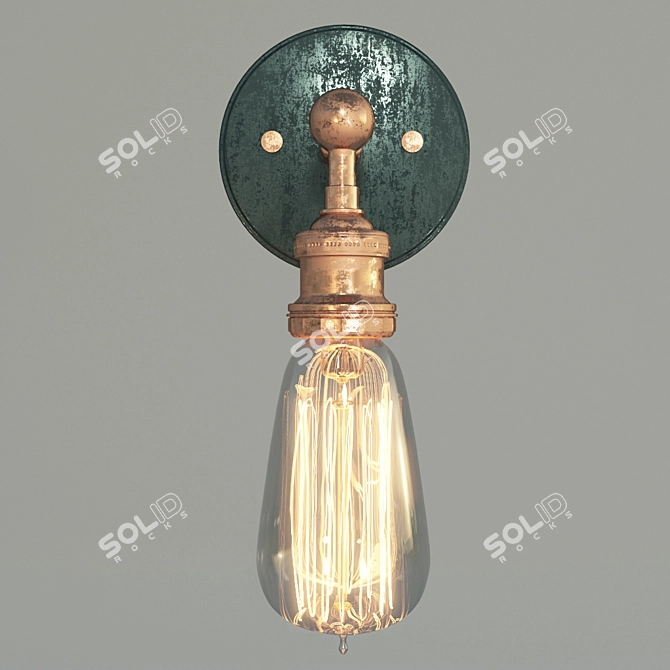 Translated Description: Loft-style Wall Lamp (Бра в стиле лофт)

Industrial Loft Wall Lamp 3D model image 2