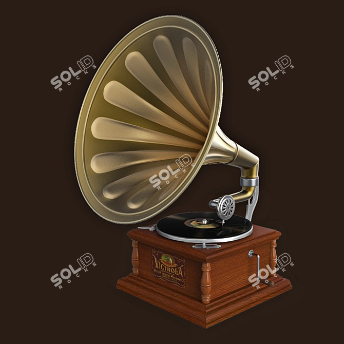 Vintage Vinyl Player 3D model image 1