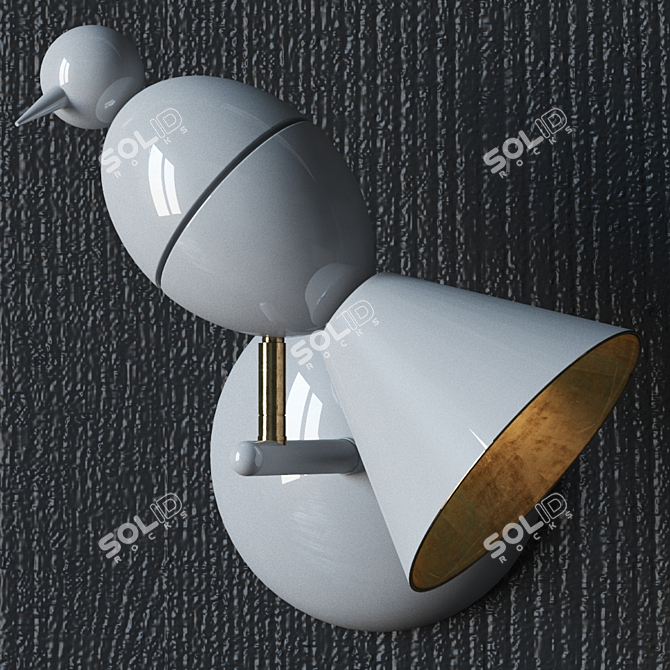 Illuminated Tail Wall Lamp 3D model image 1