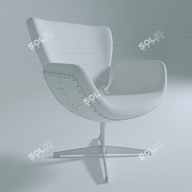 SohoSoft Tin Swivel Chair 3D model image 2