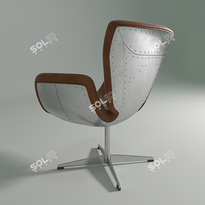 SohoSoft Tin Swivel Chair 3D model image 3