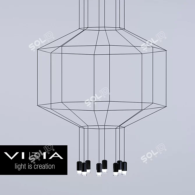 Ethereal Glow Chandelier 3D model image 1