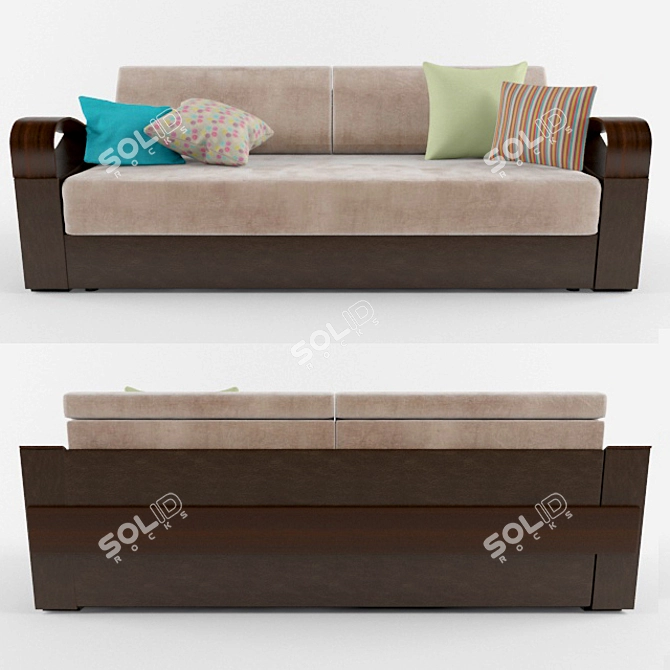 Modern & Versatile Allegro Sofa 3D model image 3