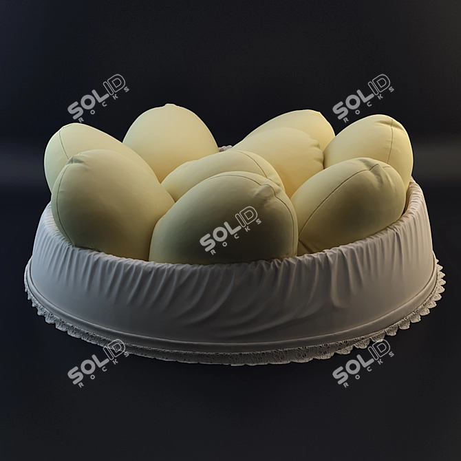 Cozy Dreams: Pillows for Bed 3D model image 1