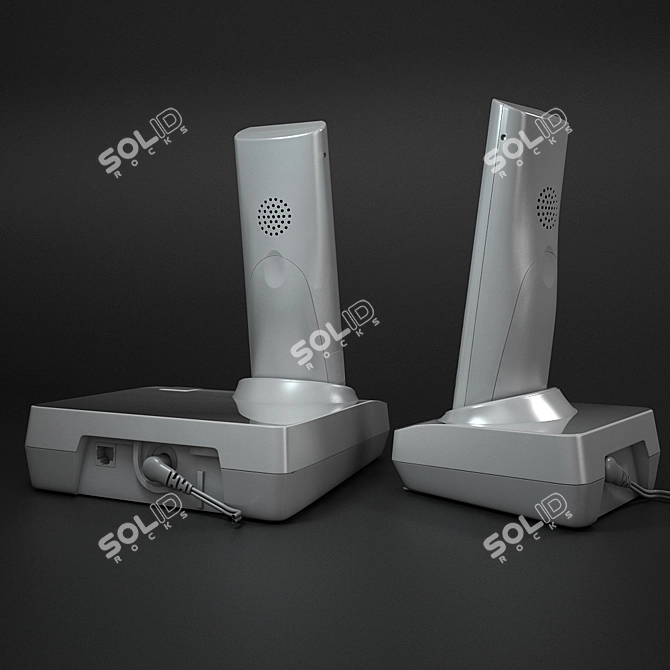 Panasonic KX-TG8205: Sleek Cordless Telephone 3D model image 2