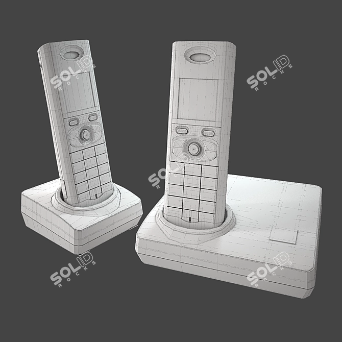 Panasonic KX-TG8205: Sleek Cordless Telephone 3D model image 3