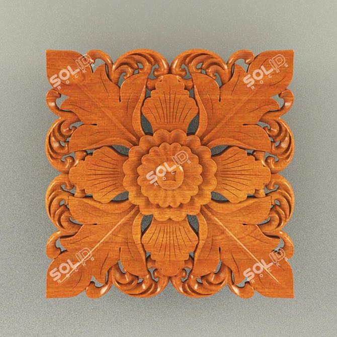 Handcrafted Wood Carving 3D model image 1