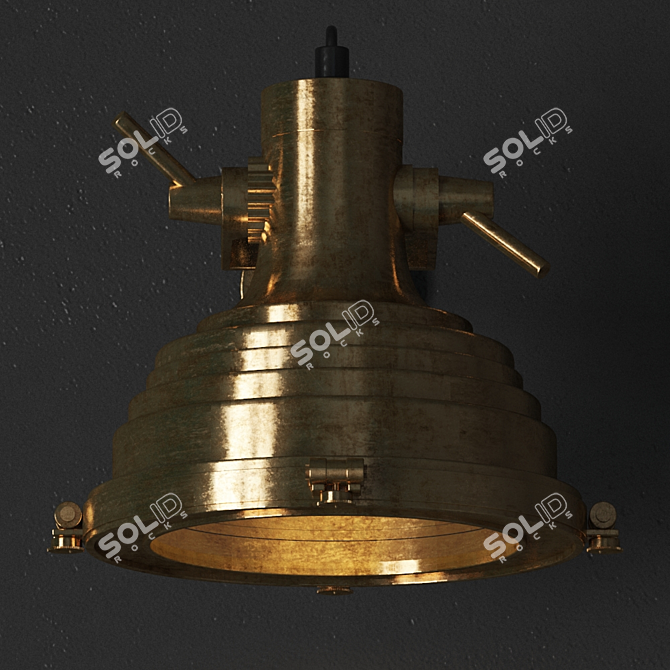 Maritime Adjustable Wall Lamp 3D model image 1