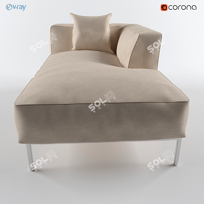 Stylish Frank Couch - Italian Design 3D model image 2