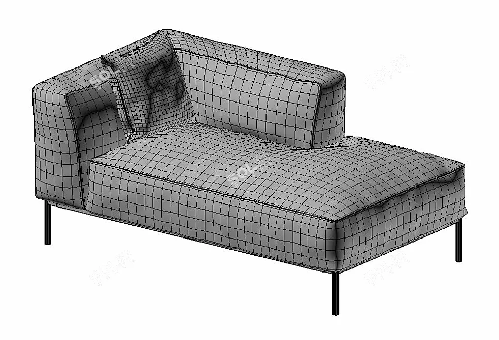 Stylish Frank Couch - Italian Design 3D model image 3