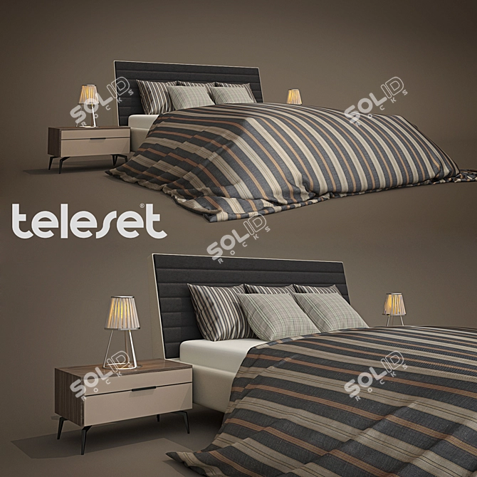 Teleset Bed: The Ultimate Comfort 3D model image 1