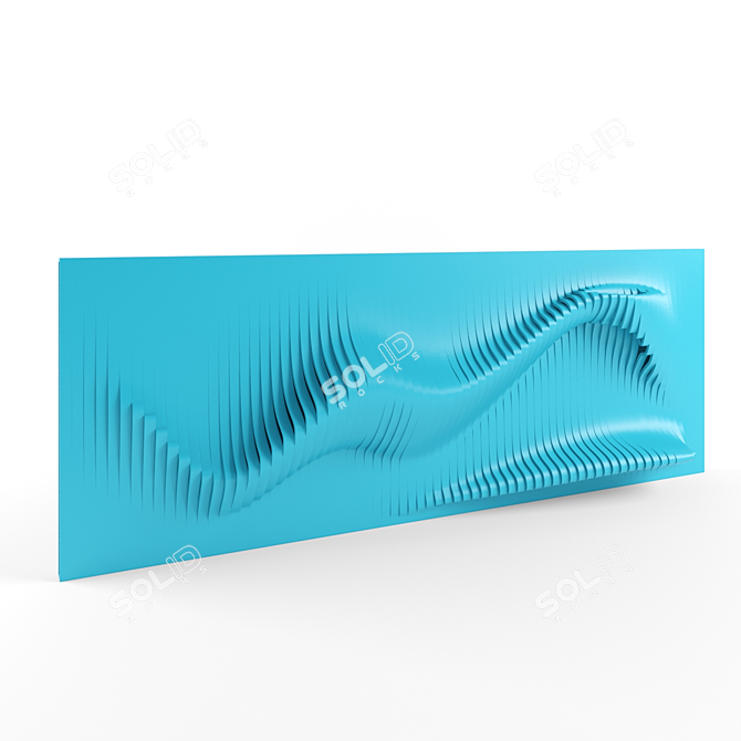 Elegant Parametric Wall Shelf 3D model image 2