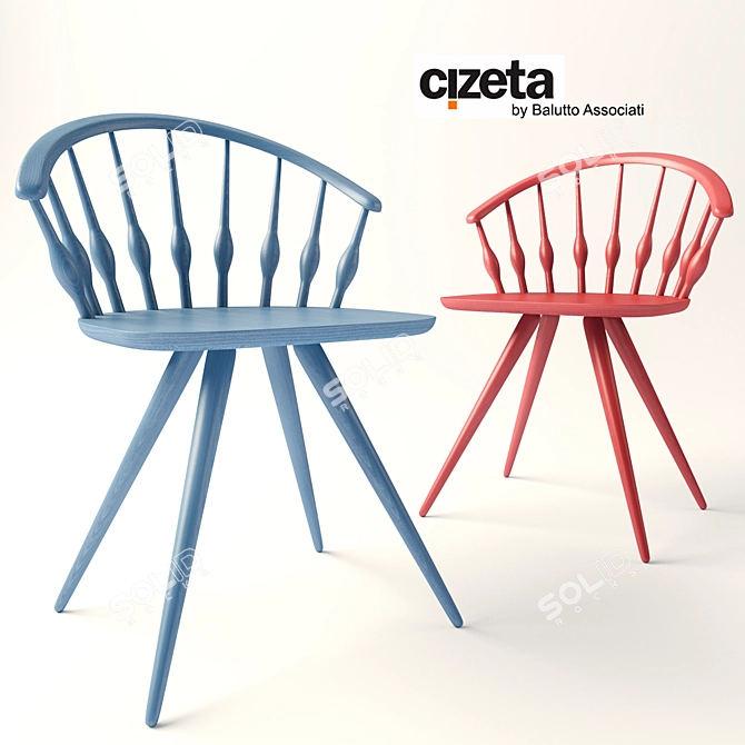 Aston Premium Beech Chair 3D model image 1