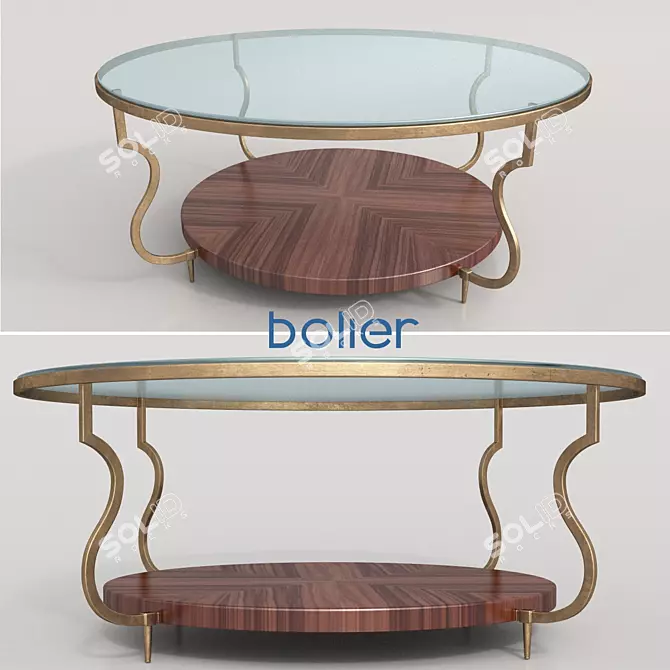 Elegant Cocktail Table by Bolier 3D model image 1