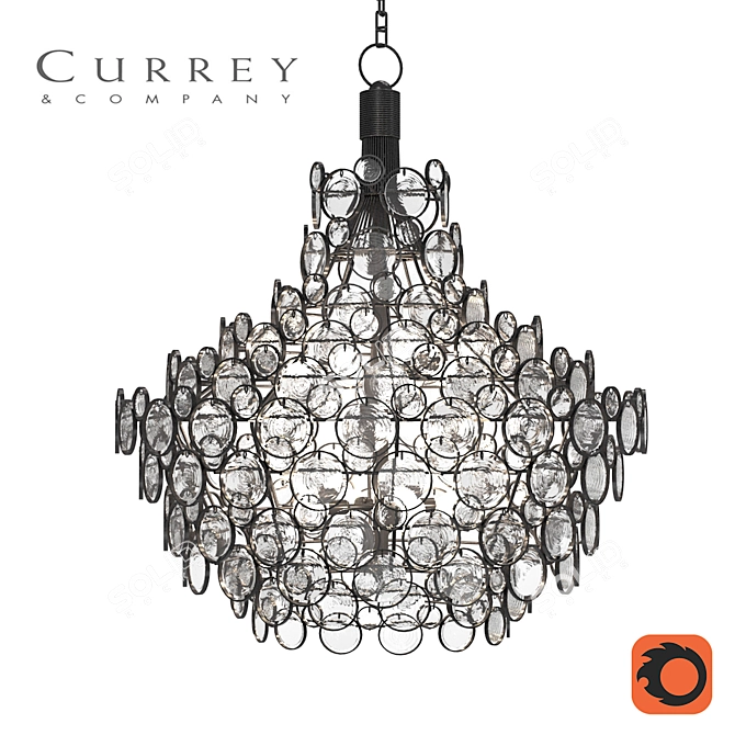 Galahad Chandelier: Masterpiece Illumination 3D model image 1