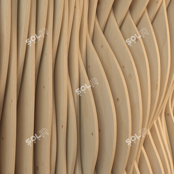 Parametric Wall Panel: Length 3m, Height 2.2m 3D model image 2