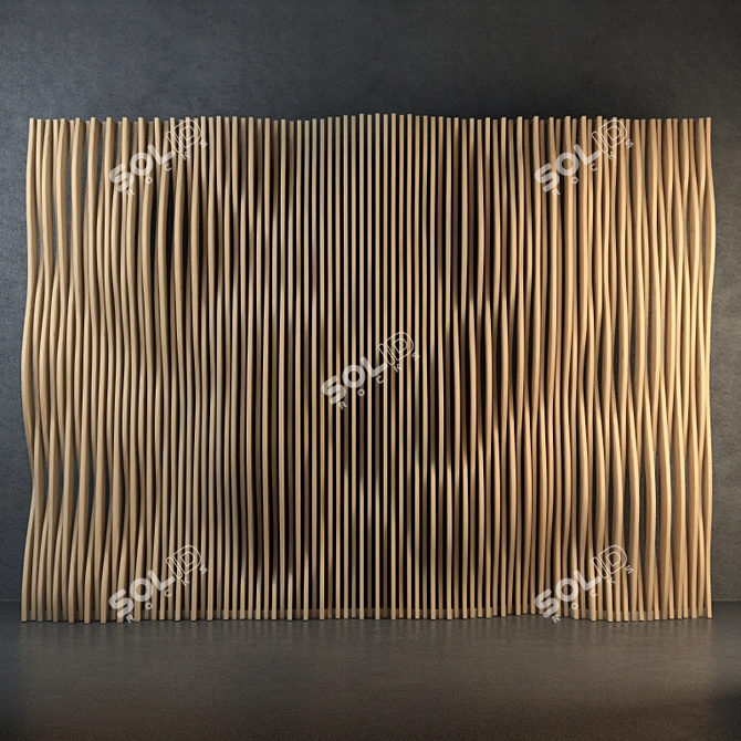 Parametric Wall Panel: Length 3m, Height 2.2m 3D model image 3