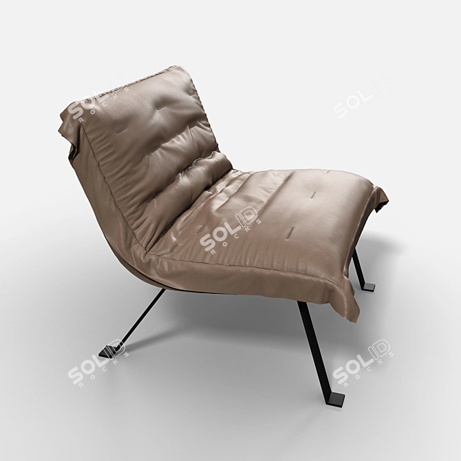 Contemporary Stitch Armchair 3D model image 3