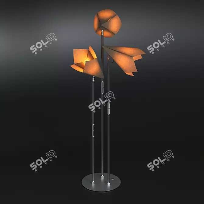 Adjustable Conelamp with Telescopic Stand 3D model image 1