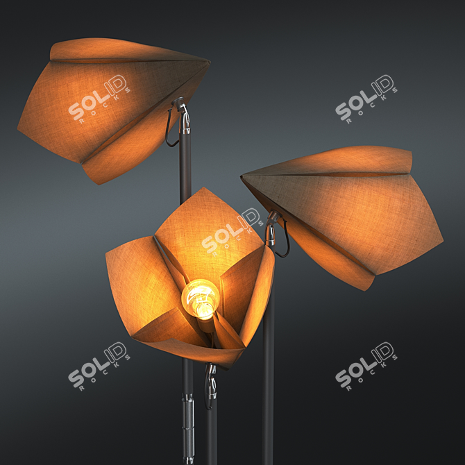 Adjustable Conelamp with Telescopic Stand 3D model image 2