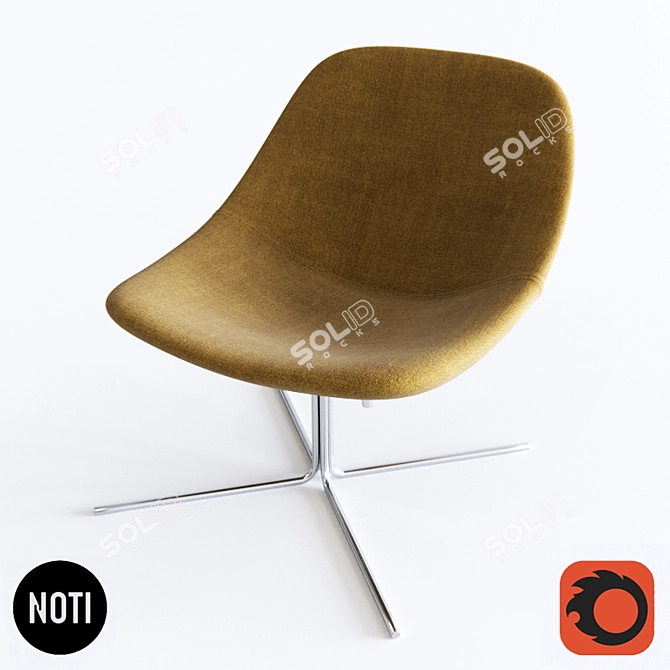 Elegant Noti Mishell Chair 3D model image 2