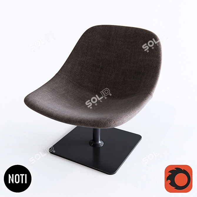 Elegant Noti Mishell Chair 3D model image 3