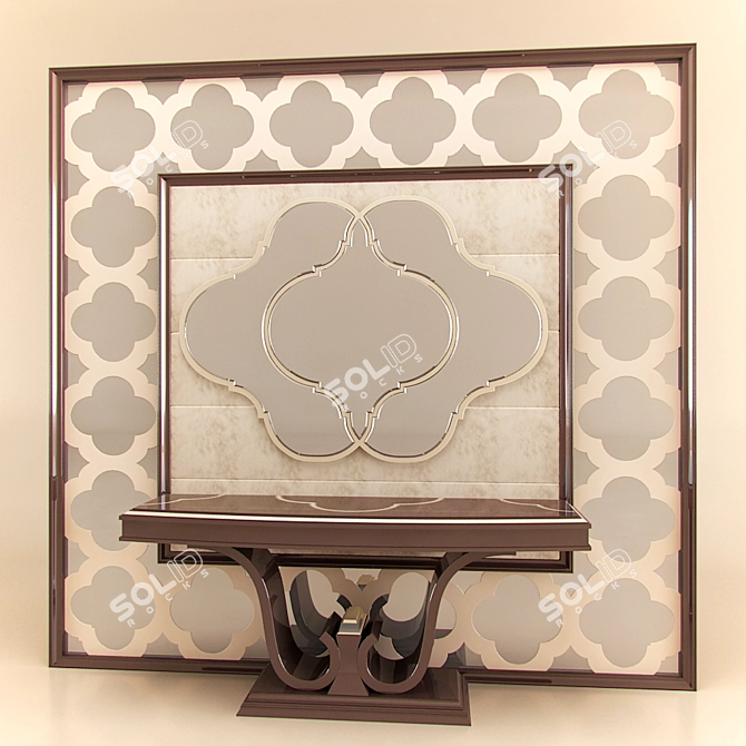 Carpanese Console and Mirror Set 3D model image 1