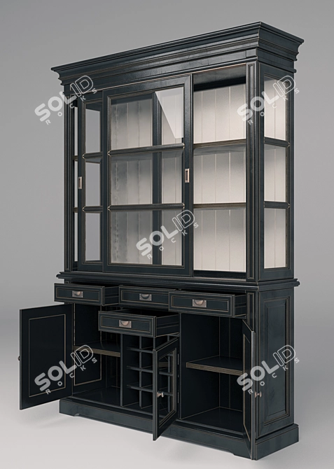 Keywest Oak Cupboard: Versatile Design for Style and Functionality 3D model image 2