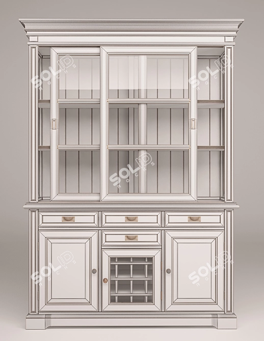 Keywest Oak Cupboard: Versatile Design for Style and Functionality 3D model image 3