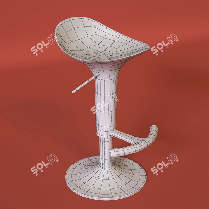 Modern Loft Bar Stool 3D model image 2