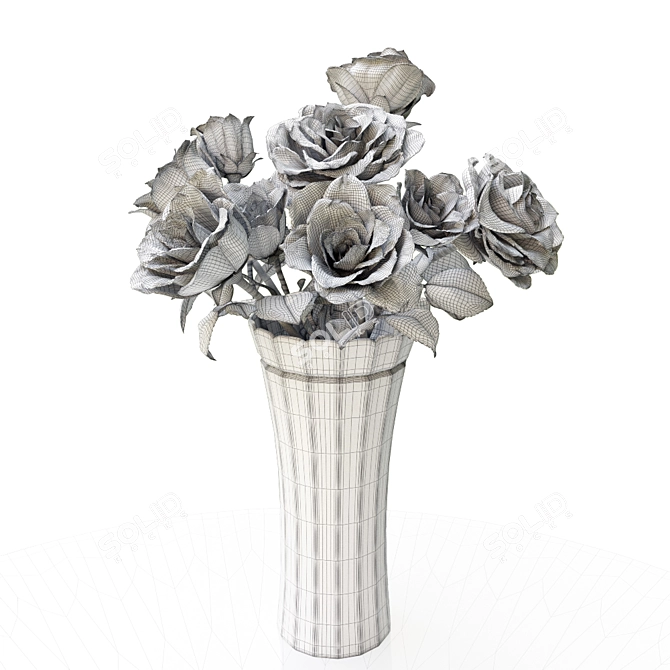 Eternal Love: Rose Bouquet 3D model image 3