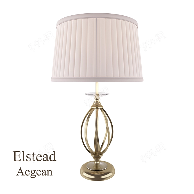 Elegant Aegean Desk Lamp 3D model image 1
