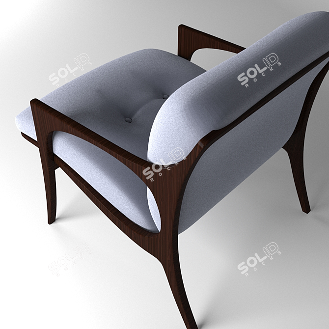 Elegant Bridge Armchair 3D model image 2