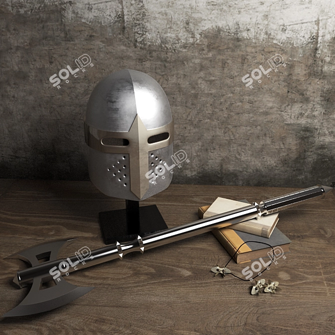 Medieval Knight Decor Set 3D model image 1