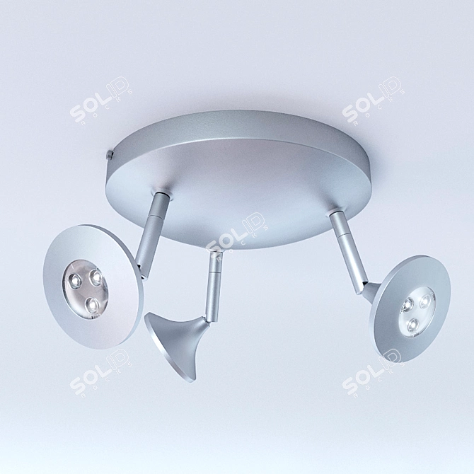 Silver LED Ceiling Soffit 3D model image 1