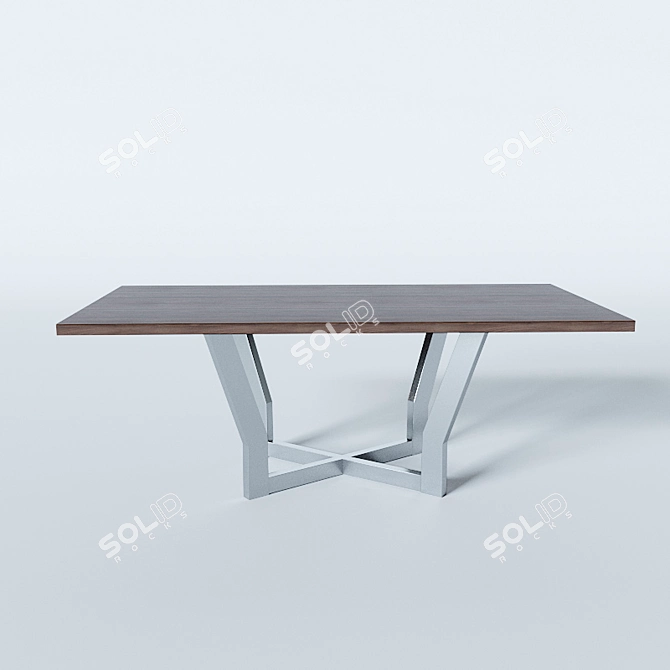 Modern Designer Dining Table 3D model image 1