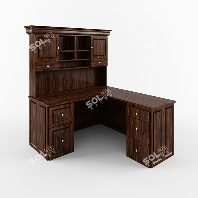 Compact Corner Desk 3D model image 1