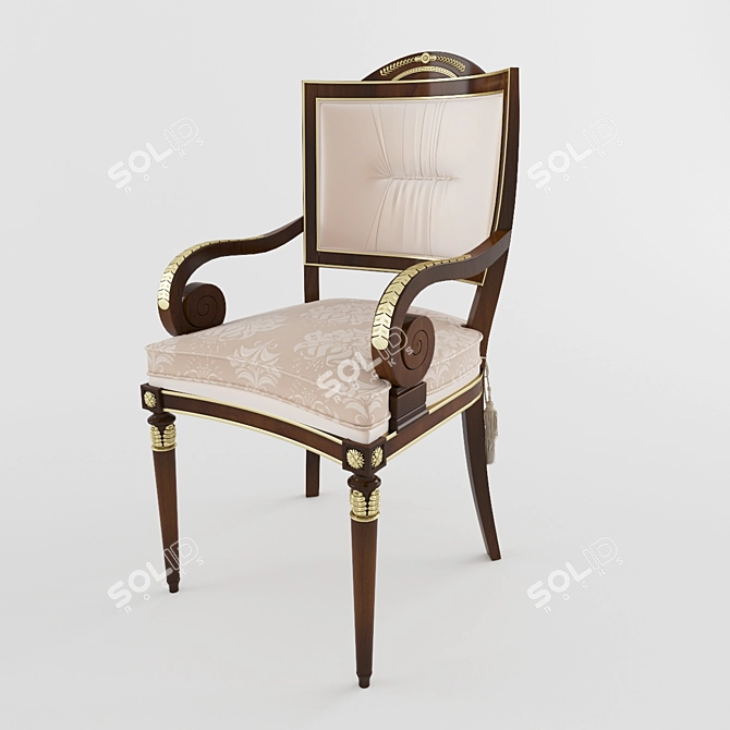 Italian Firenze Chair: Elegant and Timeless 3D model image 1
